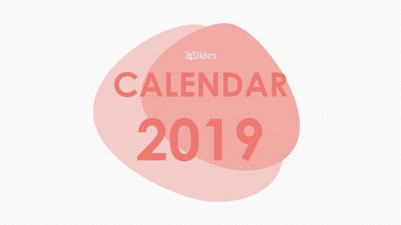 welcome slide for 2019 calendar in creative style