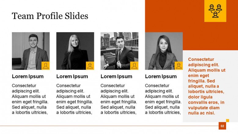 Consulting Team Slide in corporate style