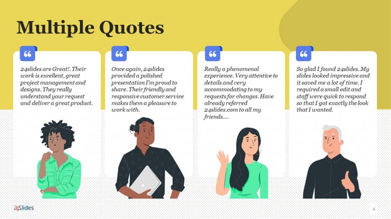 Free Multiple Quotes PowerPoint Template