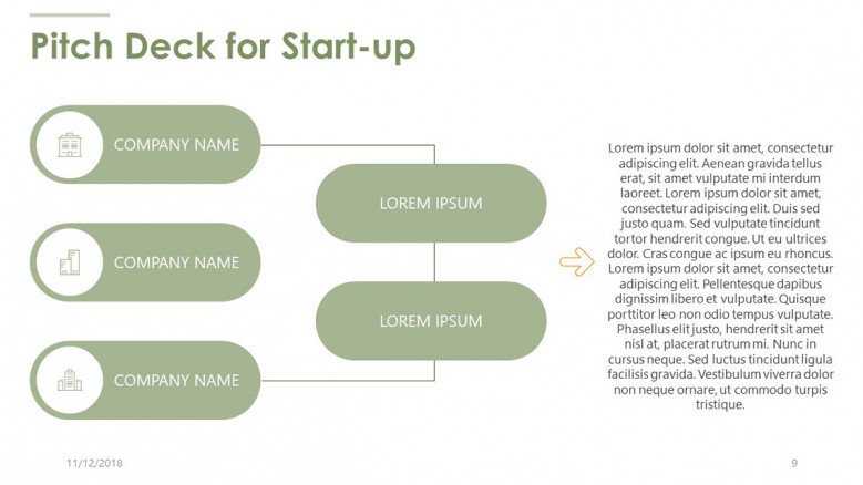 pitch deck for start up in structural chart