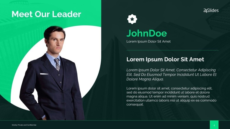 Meet our Leader Slide