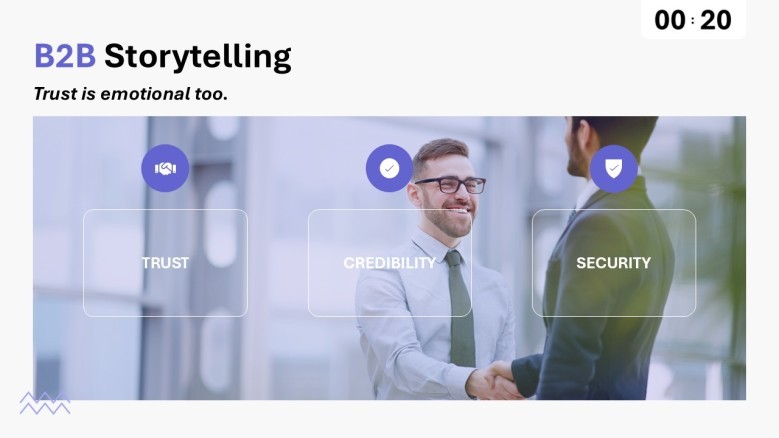 B2B Storytelling slide