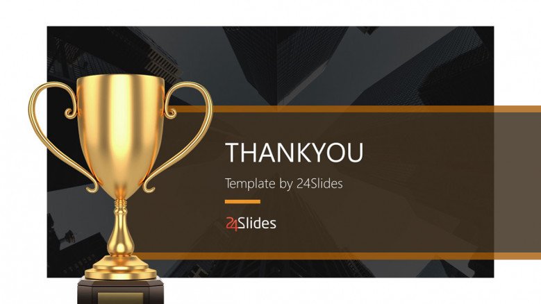 Creative Thank You Slide with the image of a golden cup