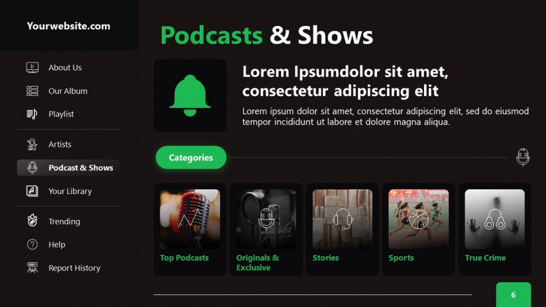 Spotify Podcasts PowerPoint Slide