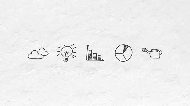 Doodle data icons for presentations