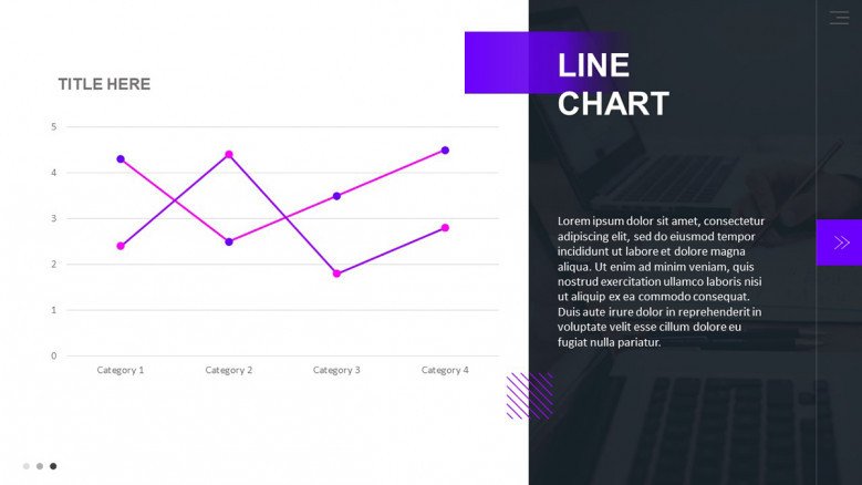 Line Chart Slide for a Pitchbook presentation