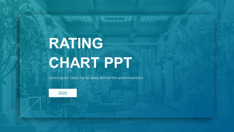 Rating Chart PowerPoint Slide in blue