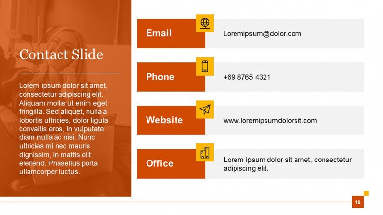 Contact Information PPT slide