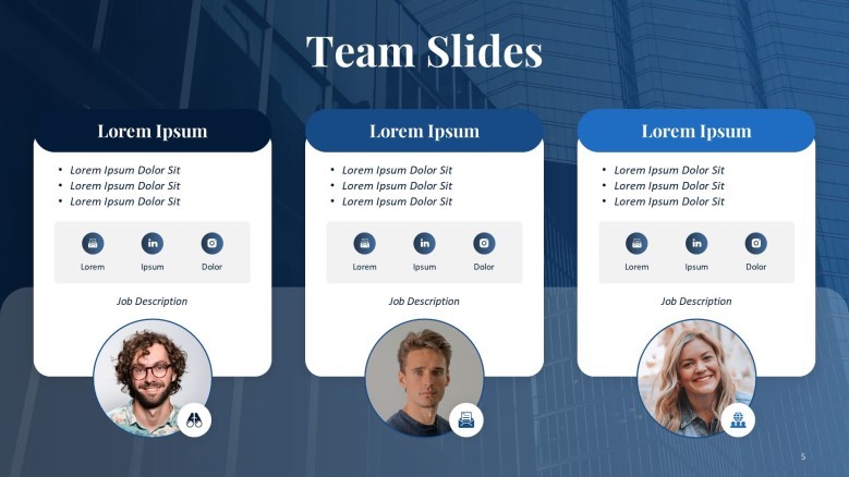 Creative Meet the Team PowerPoint Slide