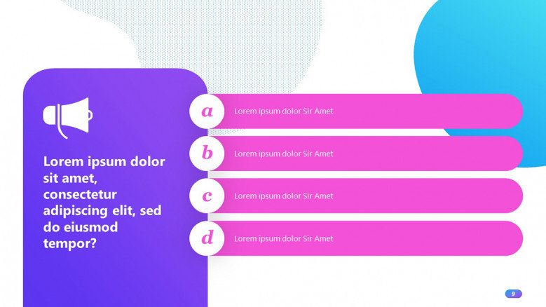 Quiz PowerPoint Template: Mẫu slide trắc nghiệm PowerPoint là giải pháp hoàn hảo để tạo ra những bài kiểm tra kỹ năng cho học sinh, nhân viên hoặc đối tác của bạn. Với thiết kế chuyên nghiệp và tính năng đa dạng, mẫu slide này sẽ giúp bạn tạo ra những bài trắc nghiệm thú vị và hấp dẫn. Xem ngay hình ảnh để khám phá thêm chi tiết!