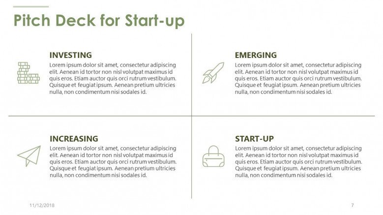 pitch deck for start up in generic text