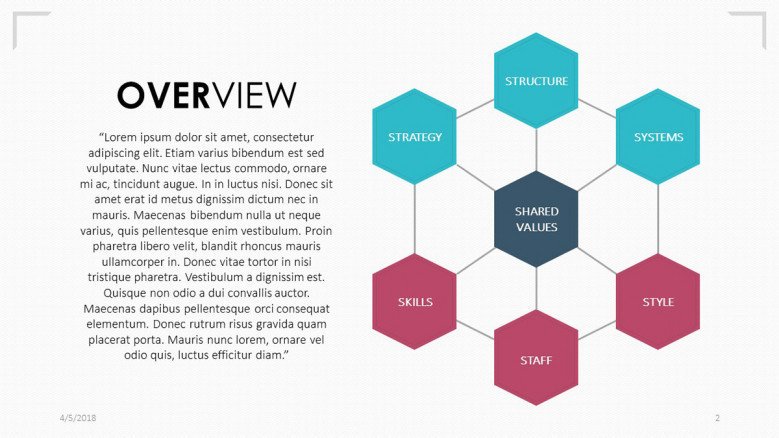 diagonal icon text and overview section