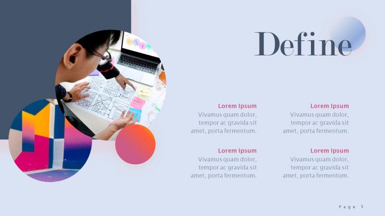 Design Thinking's Define Stage PowerPoint Slide