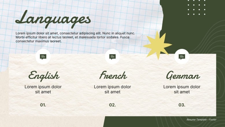 Languages spoken for a creative resume presentation