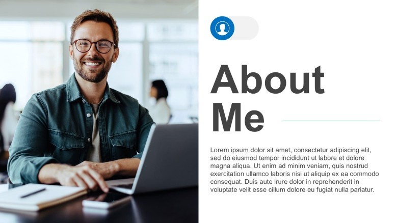 About Me Minimalist Presentation Slide