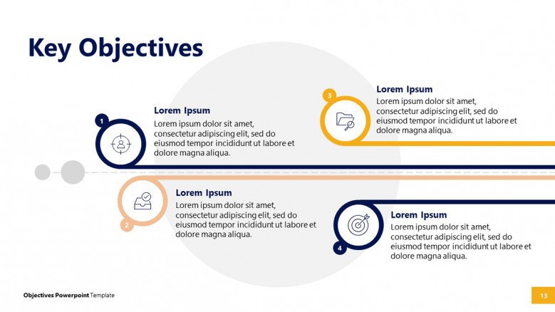 Four Objectives PowerPoint Slide