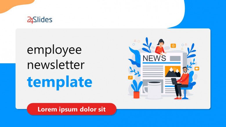 Employee Newsletter Template in creative style
