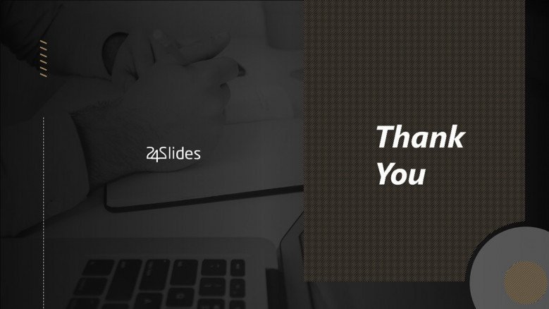 PowerPoint Thank You Slide in Black