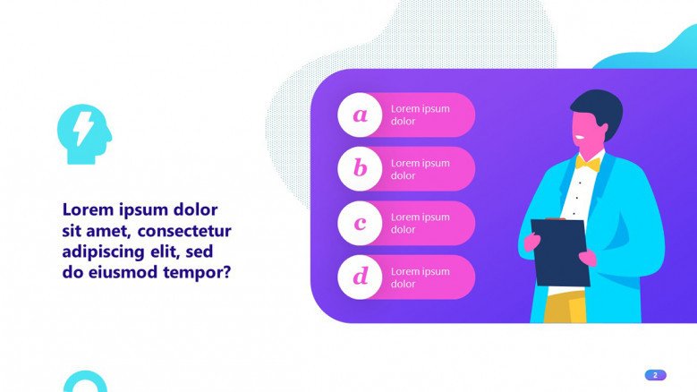 Colorful Quiz PowerPoint Slide
