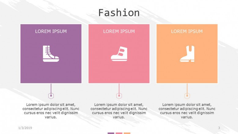 fashion slide with three key factors in boxes