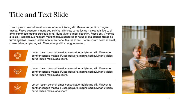 Title and text slide