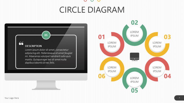 circle diagram with description in app
