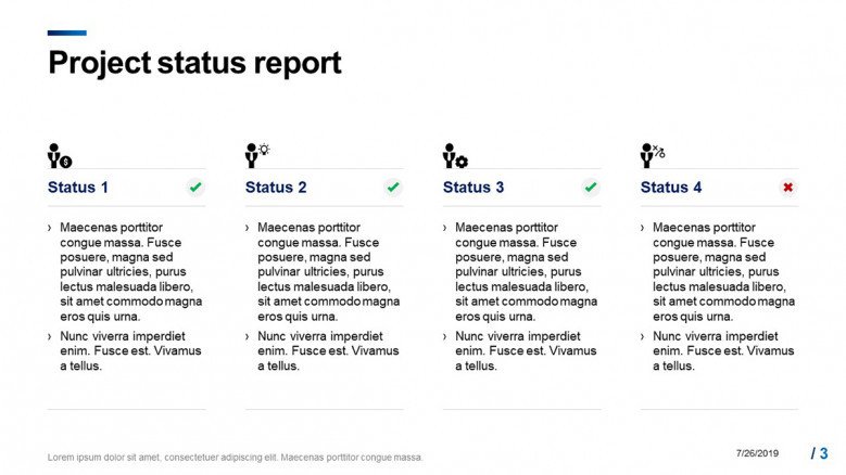 Weekly Project Status Report Slide