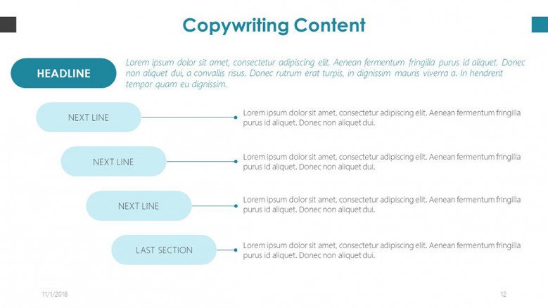 copy writing content structure chart