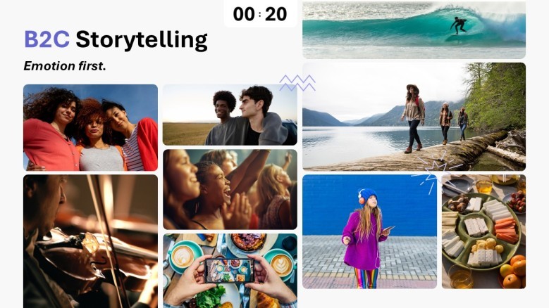 B2C Storytelling slide
