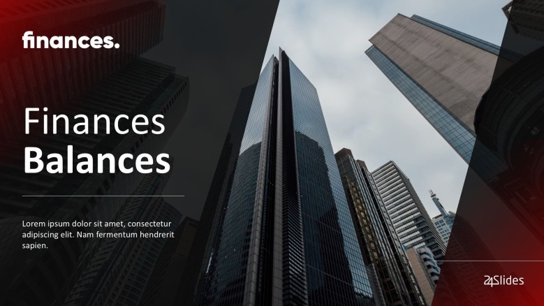 finance and business in creative style welcome slide