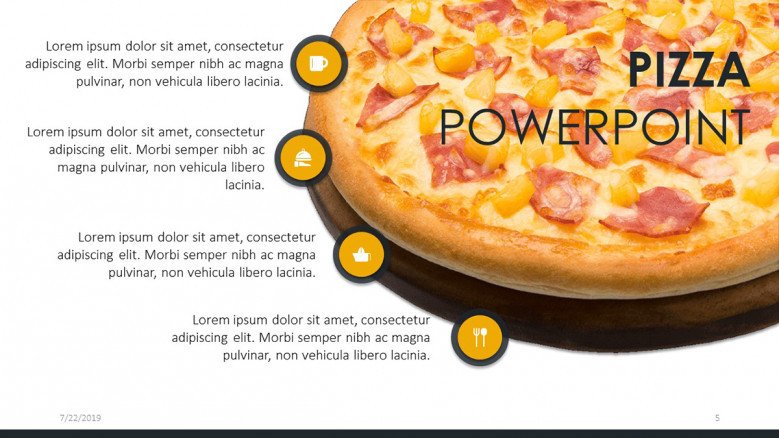 Four-points list with pizza image