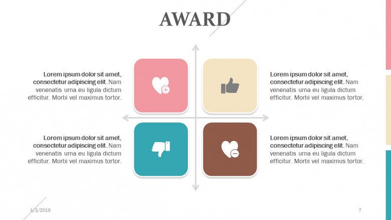 award slide in four quadrant key factors