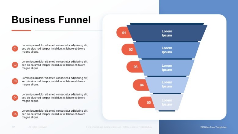 Blue funnel ppt