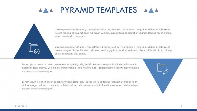 Text Slide with triangles