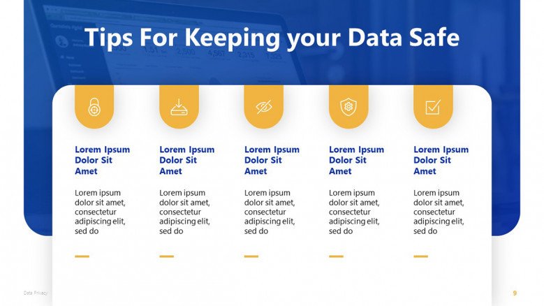 Data Privacy Tips PowerPoint Slide