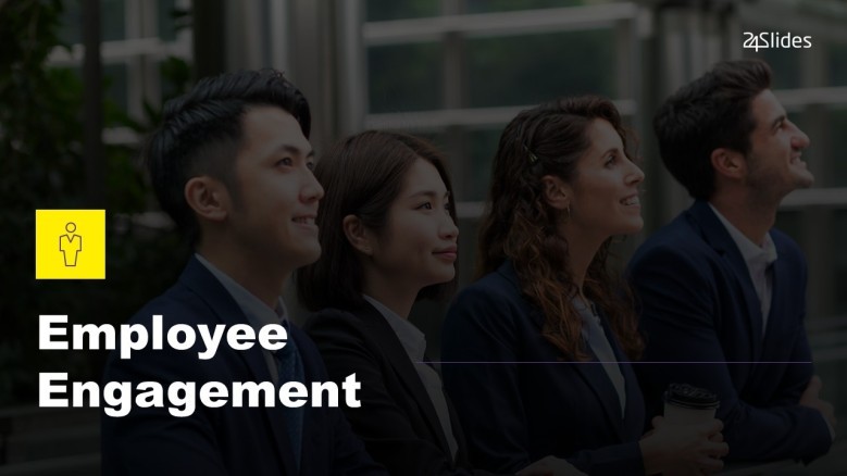 Employee Engagement PowerPoint template in playful style