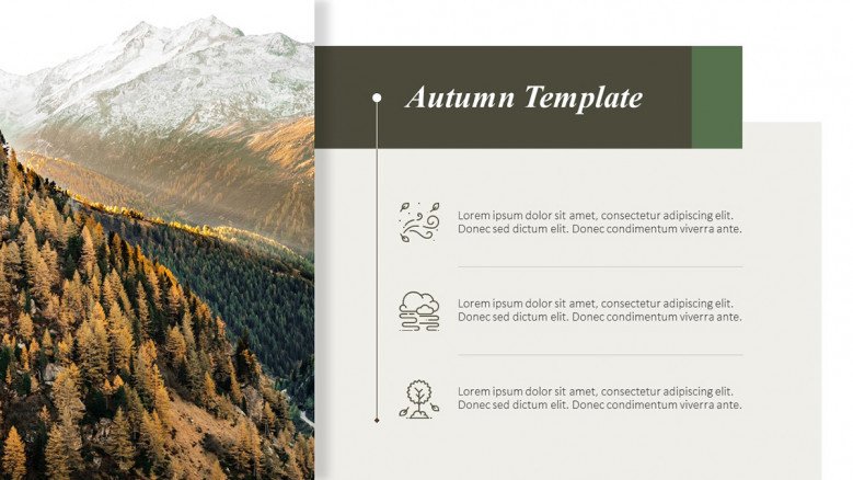 Creative List for an autumn-themed presentation