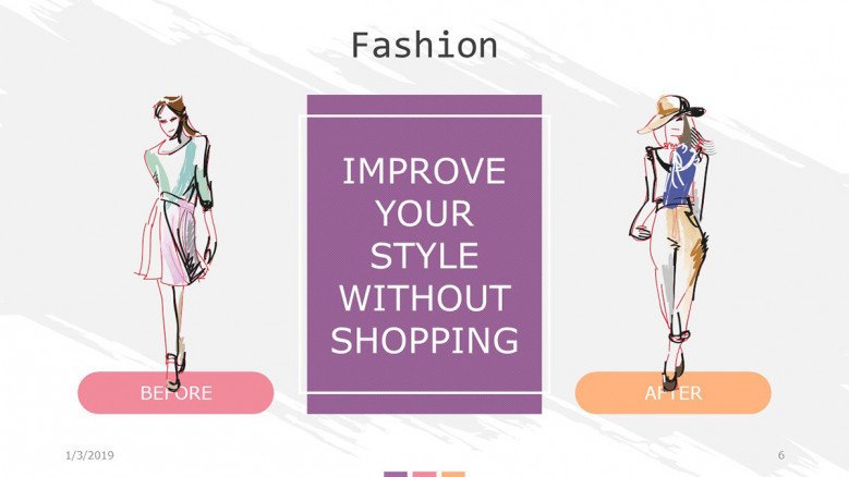 fashion slide with illustration