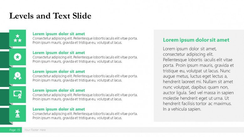 Five-level Slide for a Boston Consulting Group Presentation