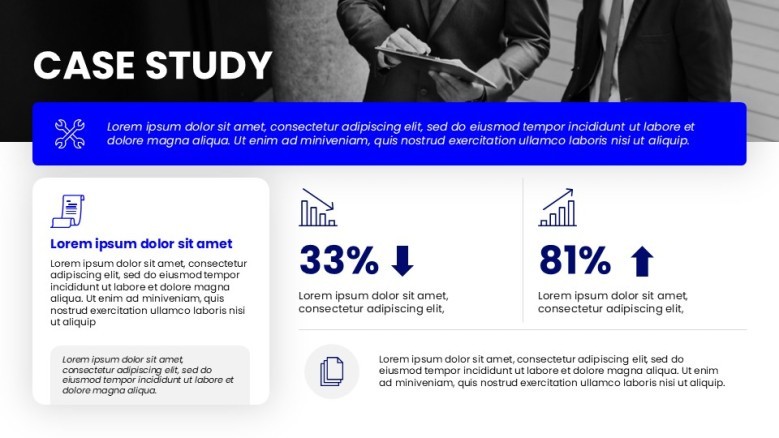 Corporate Thank You Slide with text boxes for contact info