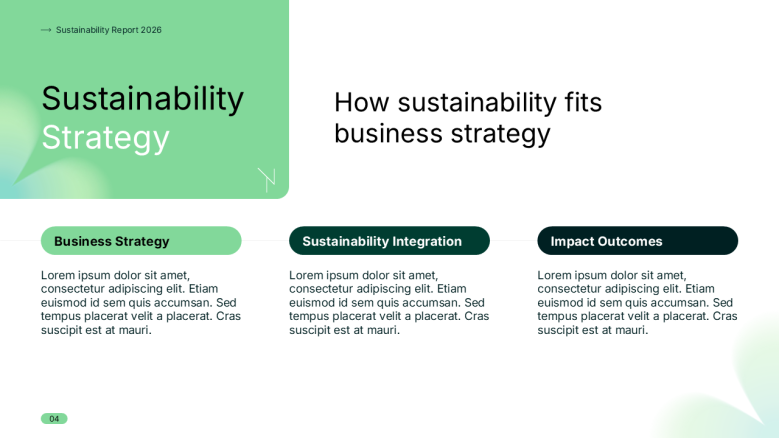 Sustainability Strategy Slide