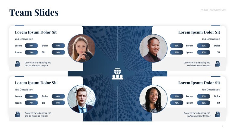 Four members team slide