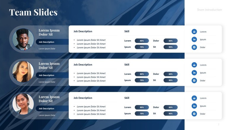 Our Team PowerPoint Slide