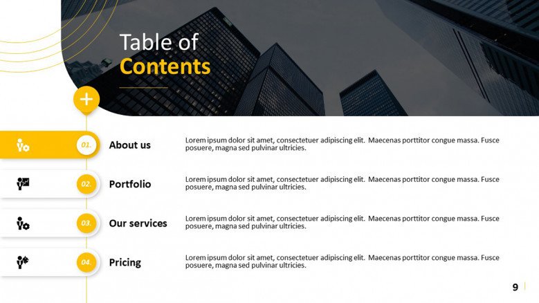 Vertical Table of Contents