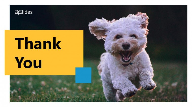 Thank You PowerPoint Slide with a puppy as background image