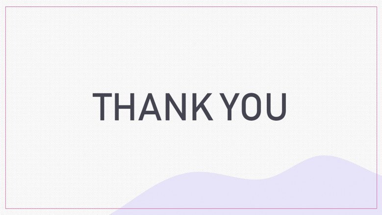 Simple Thank You Slide in pastel colors