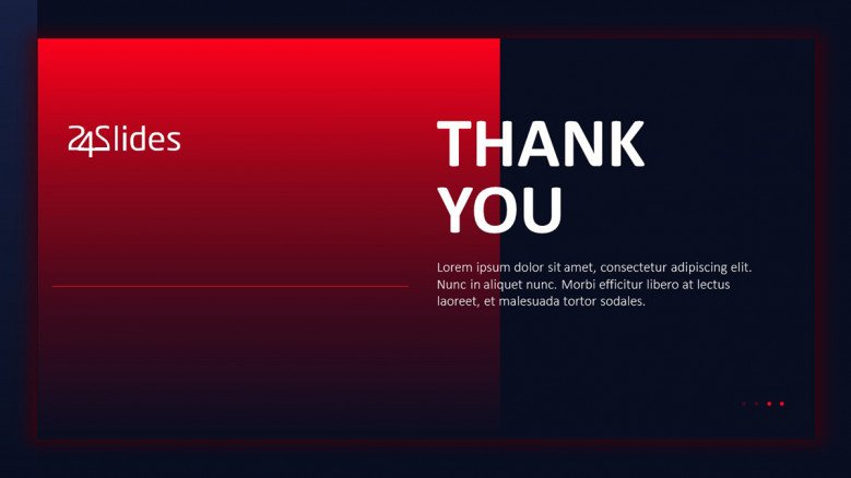 Dark-themed Thank You slide in PowerPoint