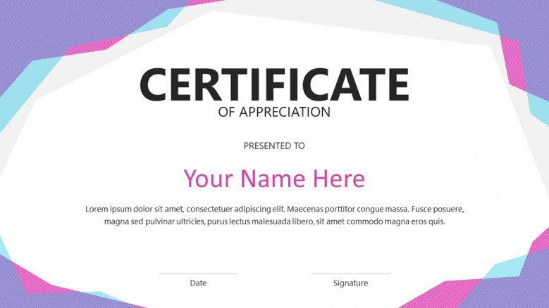 Certificate Slide