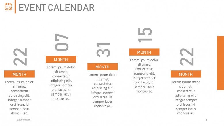 Project Deadlines Calendar Slide