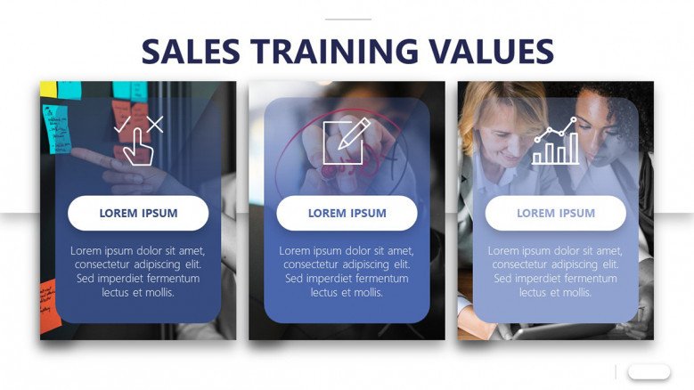 Sales training values slide